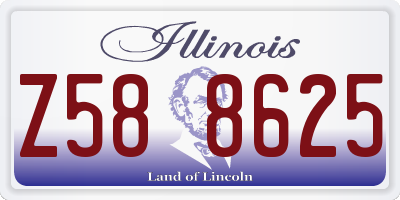 IL license plate Z588625