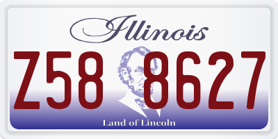 IL license plate Z588627