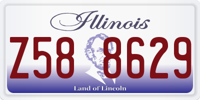 IL license plate Z588629