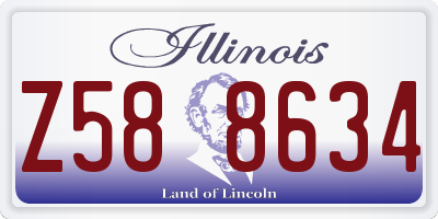 IL license plate Z588634