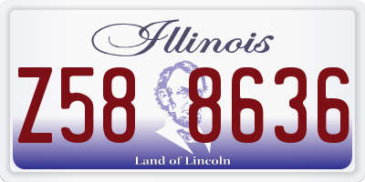 IL license plate Z588636