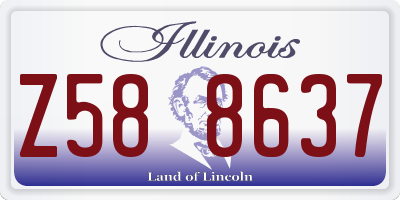IL license plate Z588637