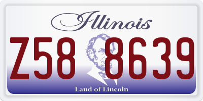 IL license plate Z588639