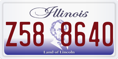 IL license plate Z588640
