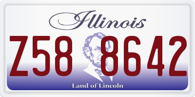 IL license plate Z588642