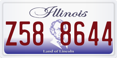 IL license plate Z588644