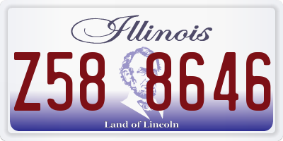 IL license plate Z588646