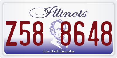 IL license plate Z588648