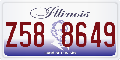 IL license plate Z588649