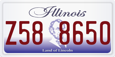 IL license plate Z588650