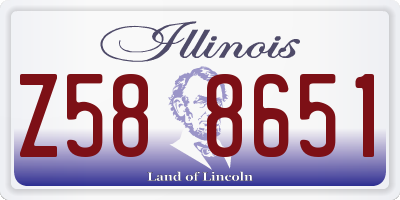 IL license plate Z588651