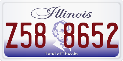 IL license plate Z588652