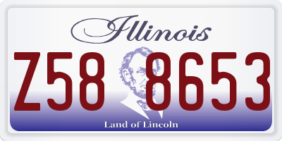 IL license plate Z588653