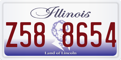 IL license plate Z588654