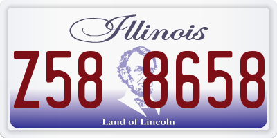 IL license plate Z588658