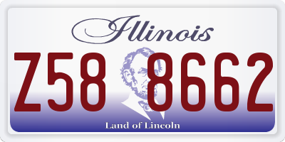 IL license plate Z588662
