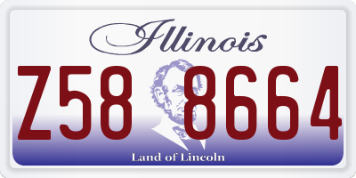 IL license plate Z588664