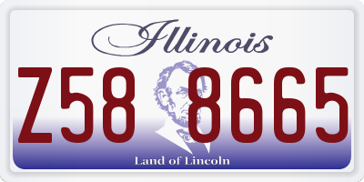 IL license plate Z588665