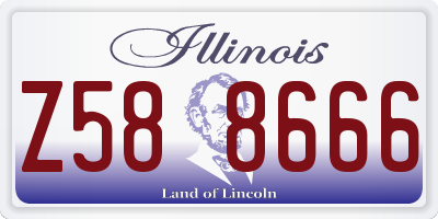 IL license plate Z588666