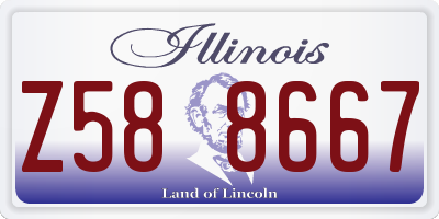 IL license plate Z588667