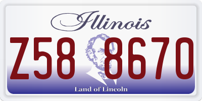 IL license plate Z588670