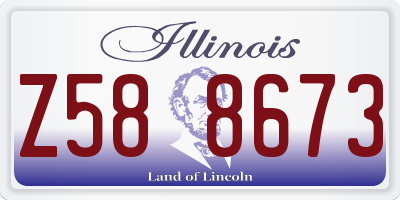 IL license plate Z588673