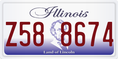 IL license plate Z588674