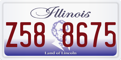 IL license plate Z588675