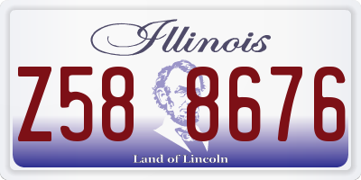 IL license plate Z588676