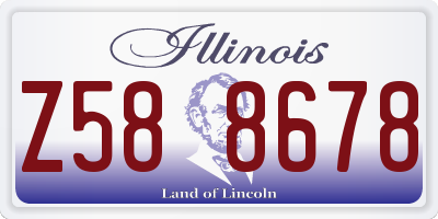 IL license plate Z588678