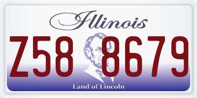 IL license plate Z588679