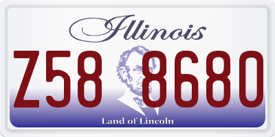 IL license plate Z588680