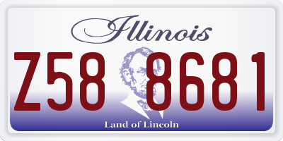 IL license plate Z588681