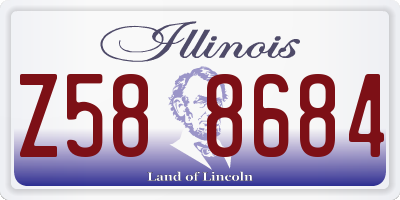 IL license plate Z588684
