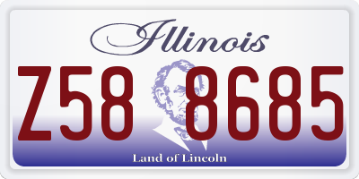 IL license plate Z588685