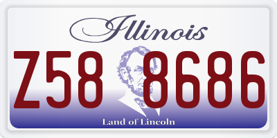 IL license plate Z588686