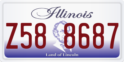 IL license plate Z588687