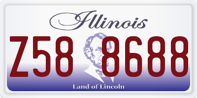 IL license plate Z588688