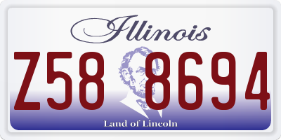 IL license plate Z588694