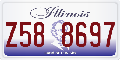 IL license plate Z588697