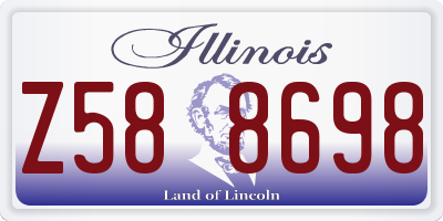 IL license plate Z588698