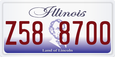 IL license plate Z588700