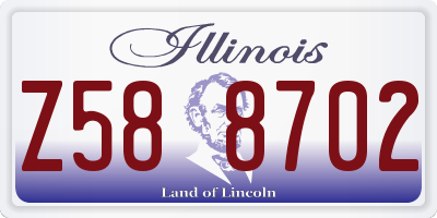 IL license plate Z588702