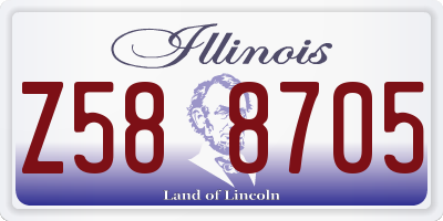 IL license plate Z588705