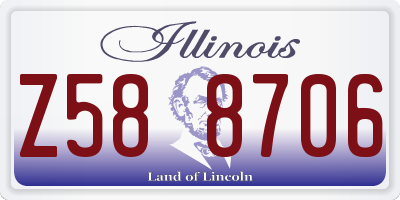 IL license plate Z588706