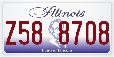 IL license plate Z588708