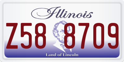 IL license plate Z588709