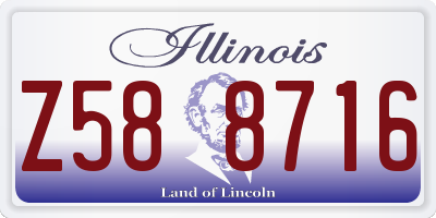 IL license plate Z588716