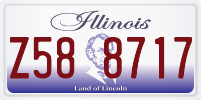 IL license plate Z588717