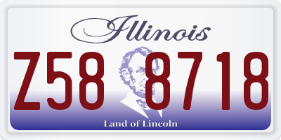 IL license plate Z588718